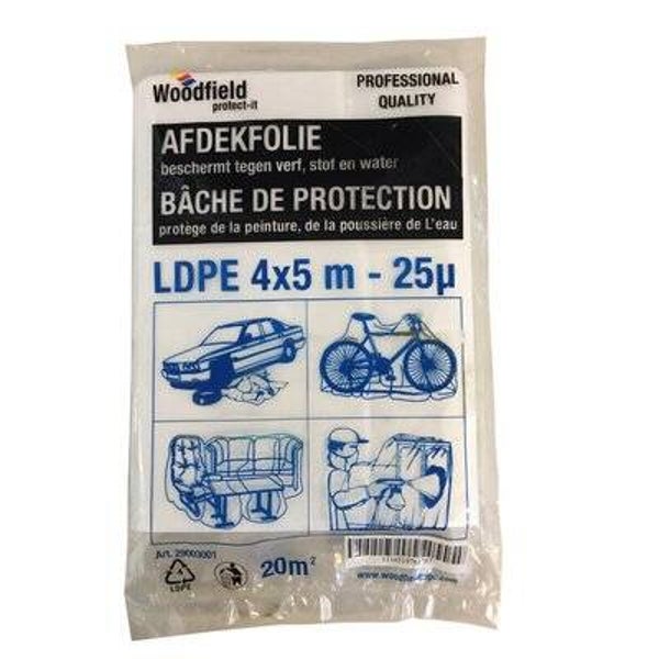 Plastic Afdekfolie 0,10 Dik - 4 M X 5 M