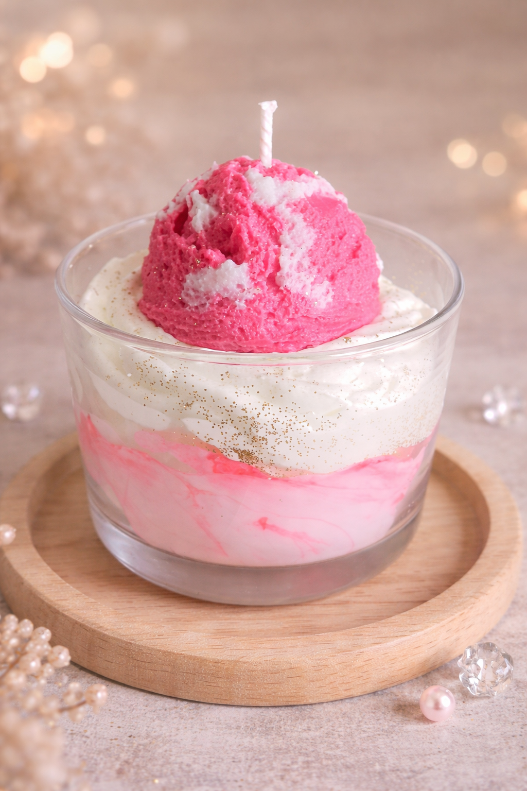🍓 Bougies Gourmandes – Fraise Chantilly 🍓