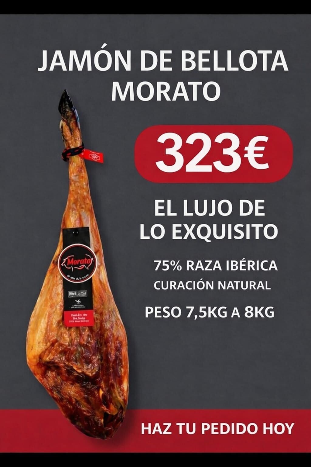 Jamón de Bellota Ibérico 75% Raza Ibérica