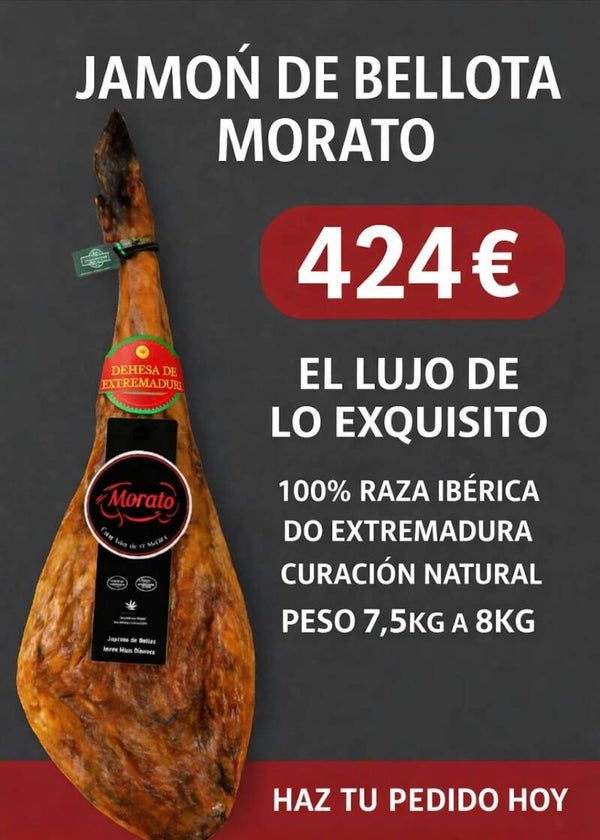 Jamón de bellota 100% Ibérico D.O Dehesa de Extremadura
