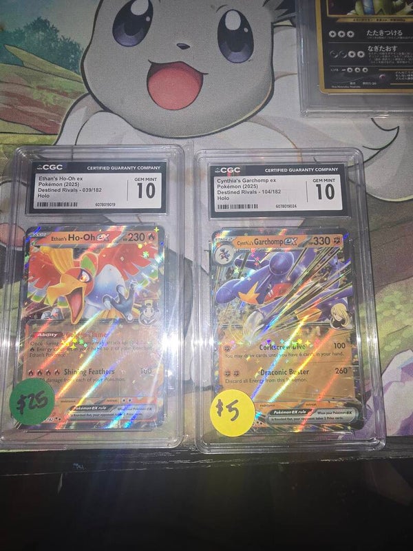 2  cgc slabs cythnias Garchomp and Ethans Ho-oh