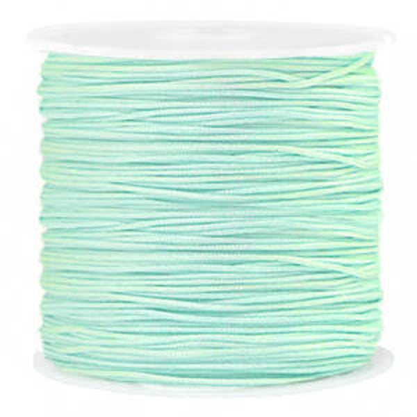 Macramé draad 0,8mm soft turquoise green! (1M)