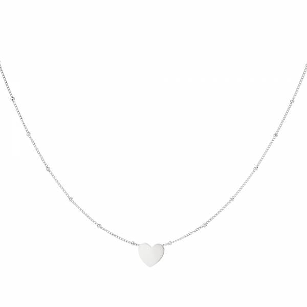 Minimalistic heart necklace zilver!