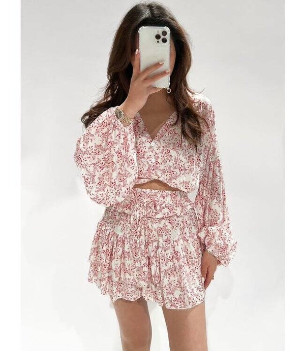 Avani skort ★ floral red