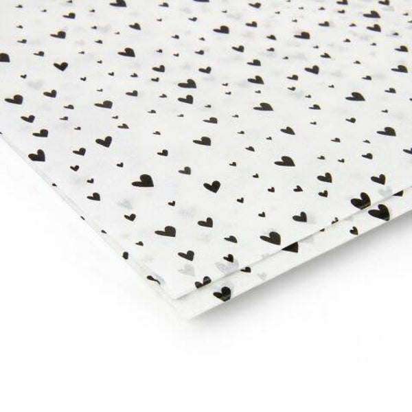 Vloeipapier black hearts! (5 vellen)