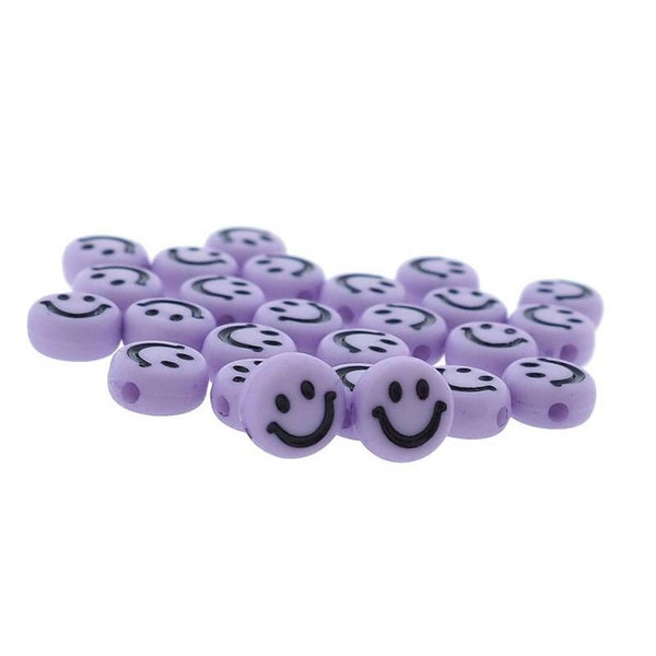 Mini smileykraal lila! (5 stuks)