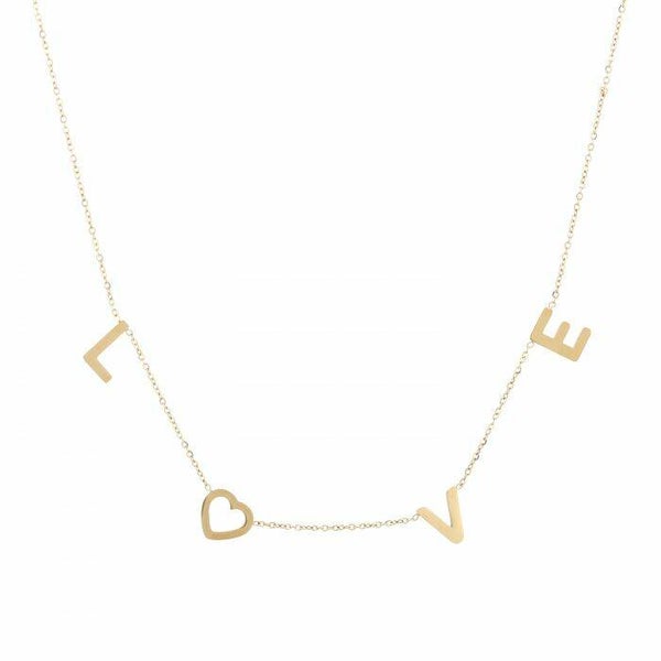 Love necklace goud!