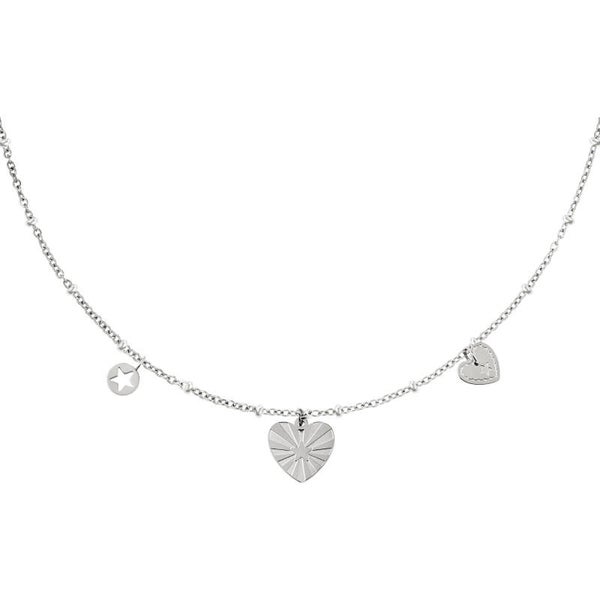 Hearts necklace - zilver