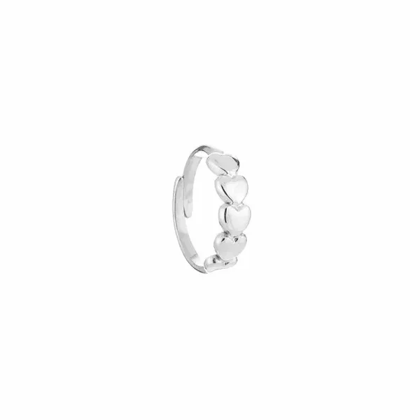 Ring “5 hearts” - zilver