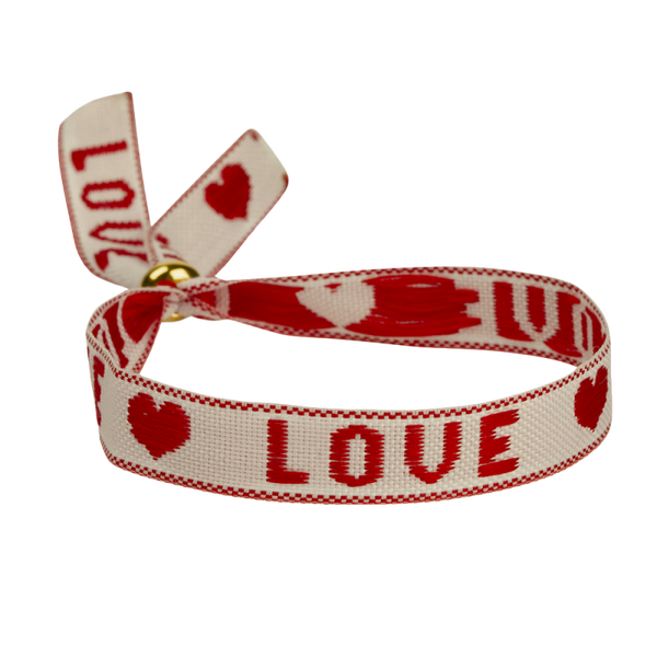 Love lint beige bracelet! (Met dq kraal afgewerkt)