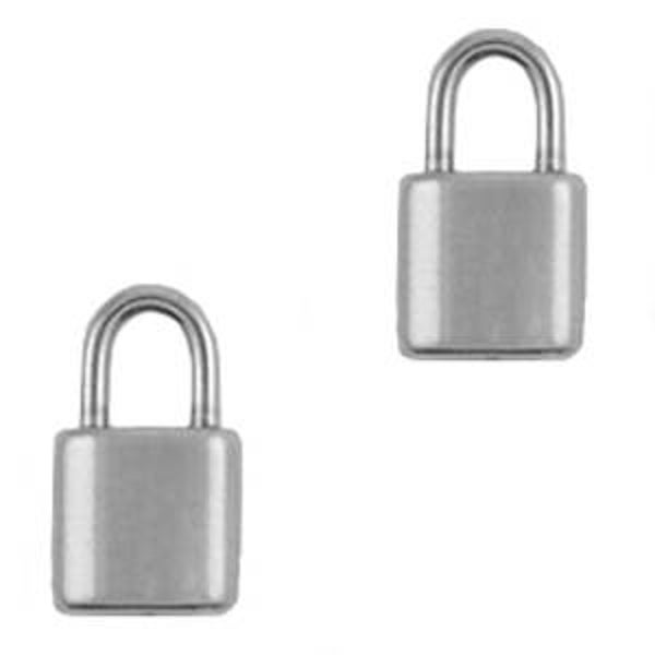 Rvs en stainless steel slot bedel medium zilver!