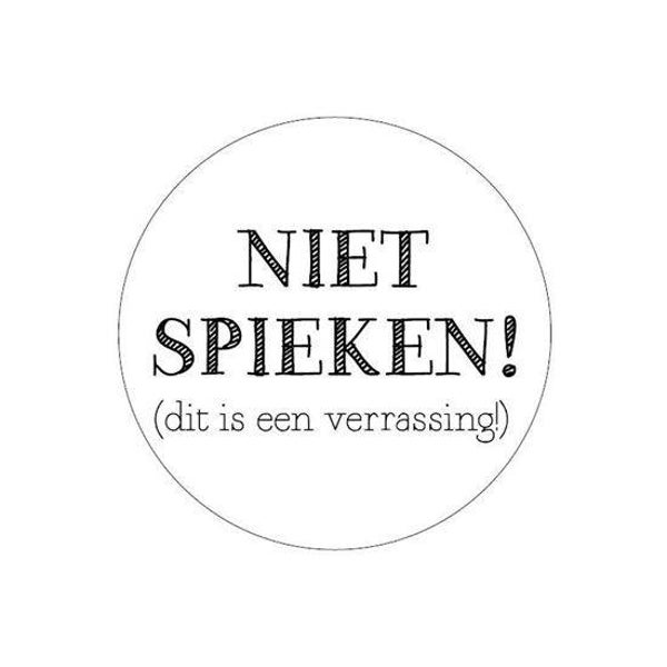 Sluitstickers niet spieken - 5 stuks