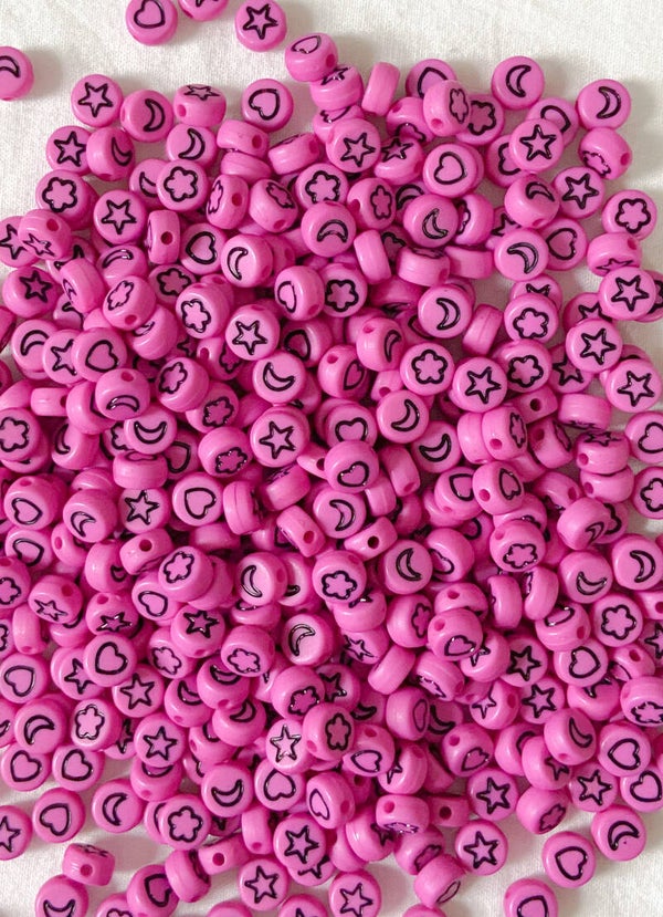 Figuurtjeskralen dark pink! (10 stuks)