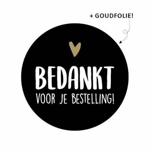 Bedankt voor je bestelling zwart sluitstickers! Per 5 stuks