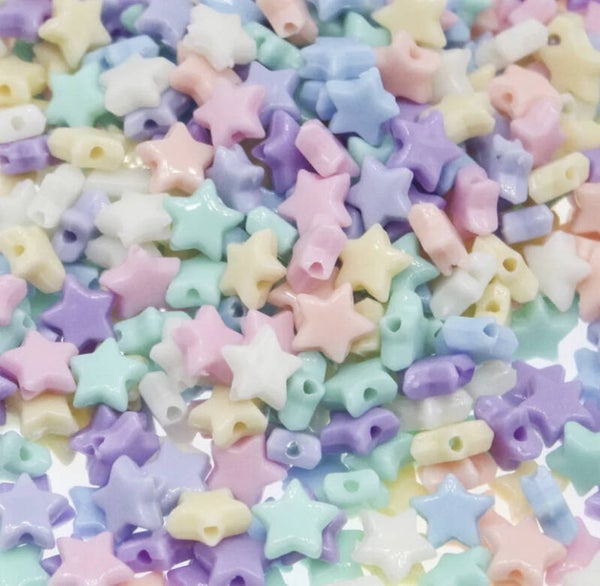 Acryl sterkralen pastel mix - 10 stuks