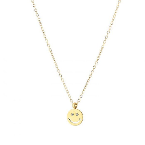 Smiley ketting - goud