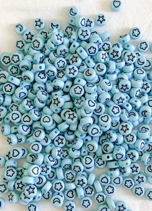 Figuurtjes kralen blauw! (10 stuks)