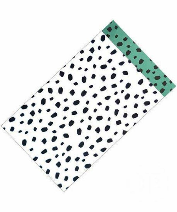Black dots green zakje! (12 x 19)