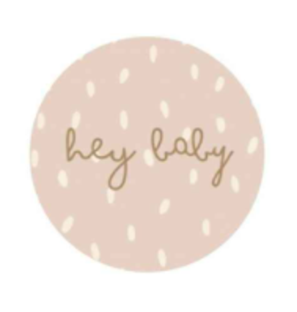 Hey baby pink sluitstickers! Per 5 stuks
