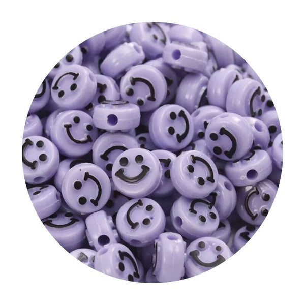 Acryl smileykralen lila! (5 stuks)