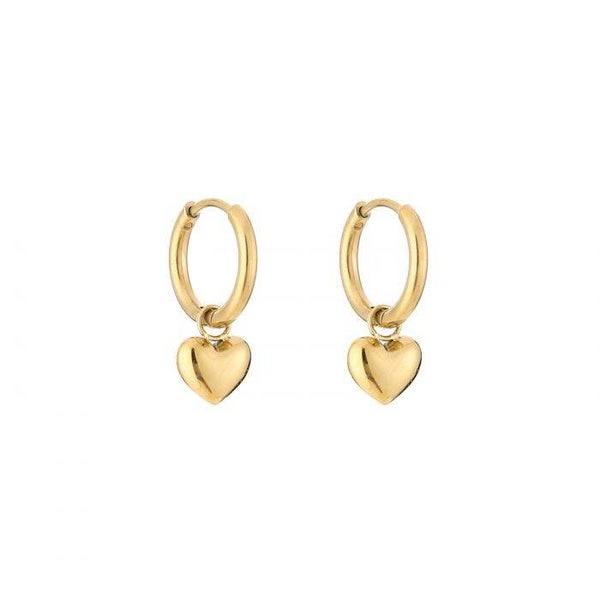 Heart you oorbellen - goud