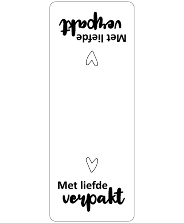 Met liefde verpakt sluitstickers! Per 5 stuks