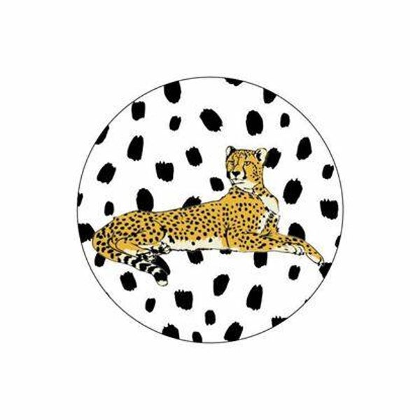 Luipaard stippen sluitstickers! Per 5 stuks