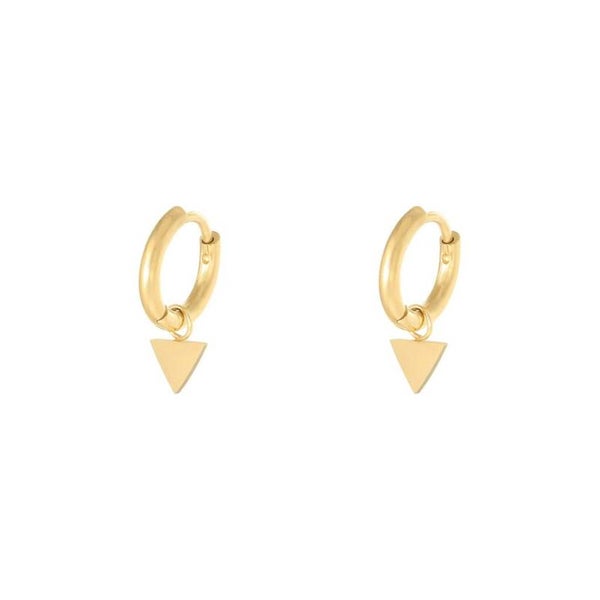 Triangle earrings goud!