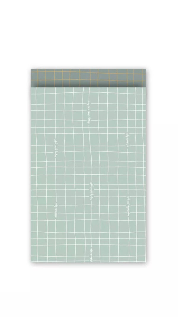 Mintgroen strepen zakje!