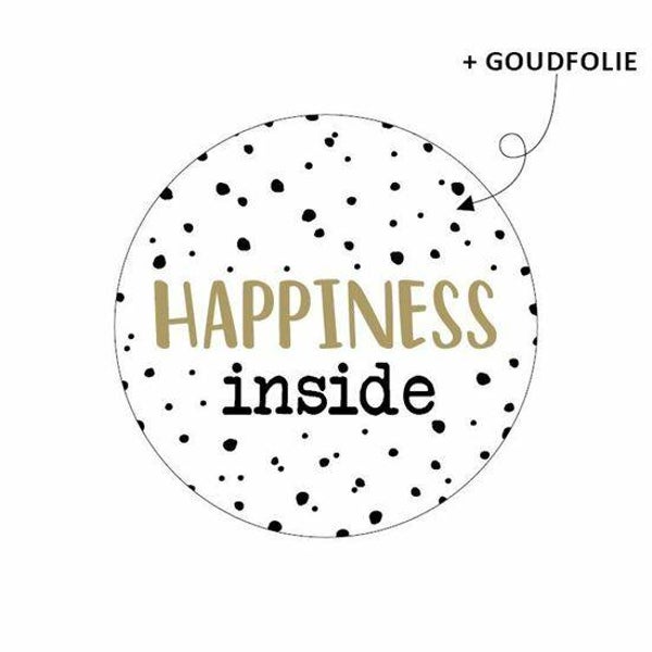 Happiness inside confetti sluitstickers! Per 5 stuks
