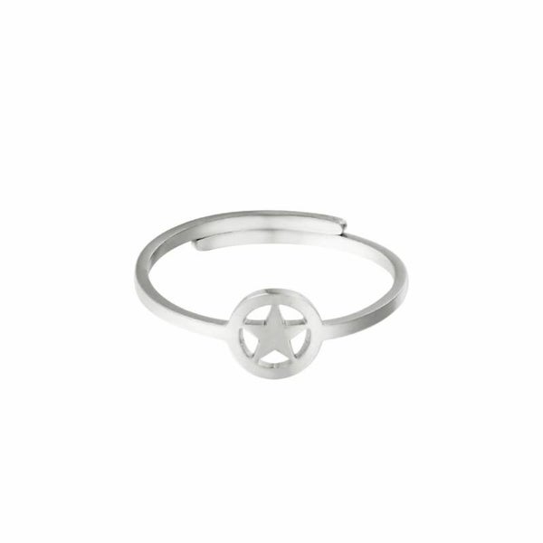 Open star ring - zilver