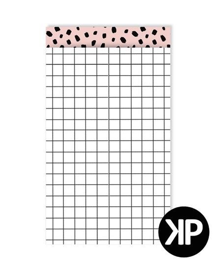 Grids rosé wit zakje 12 x 19 - 5 stuks