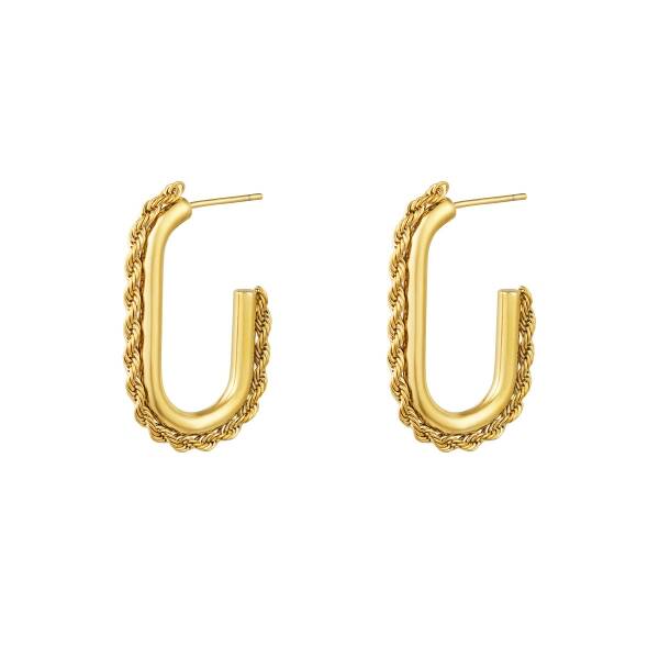 Lot oorbellen - goud