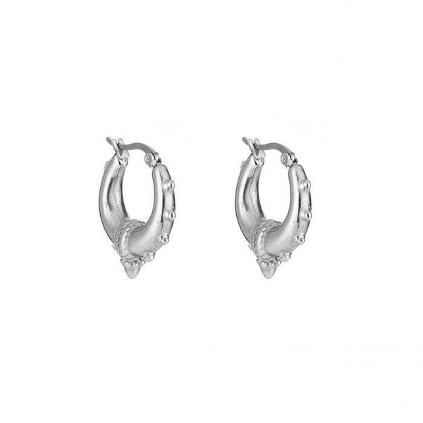 Bali hoops big - zilver