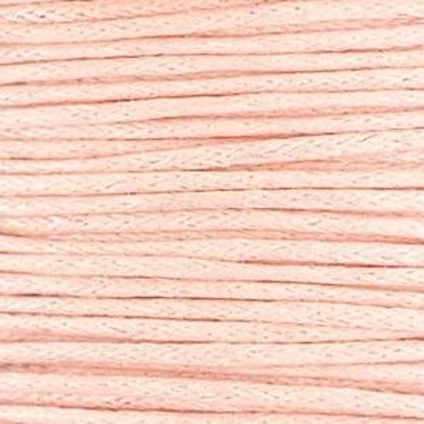 Waxkoord 1MM pastel peach - 1 meter