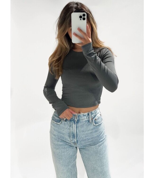 Leela top ★ charcoal