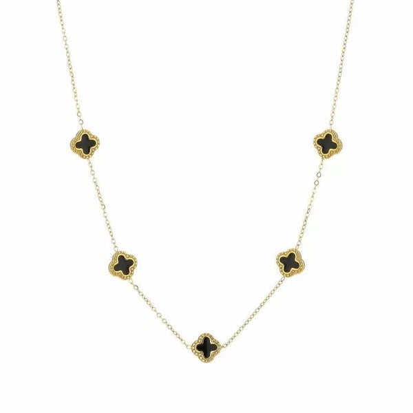 Ketting “lucky” black - goud