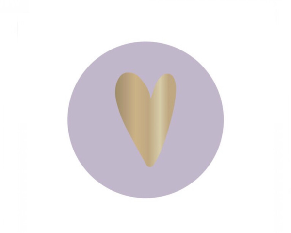 Hearts lila sluitstickers! Per 5 stuks