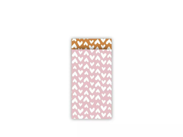 Hearts pink orange zakje klein!