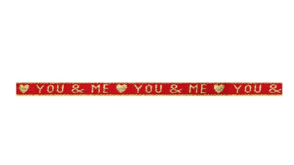 Lint you & me red gold - 1 meter