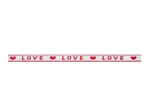 Love lint white red - 1 meter