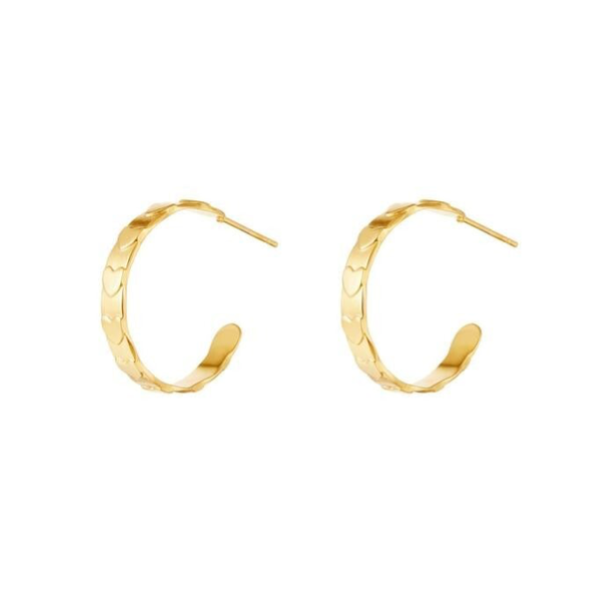 Oorbellen “hoops heart” - goud