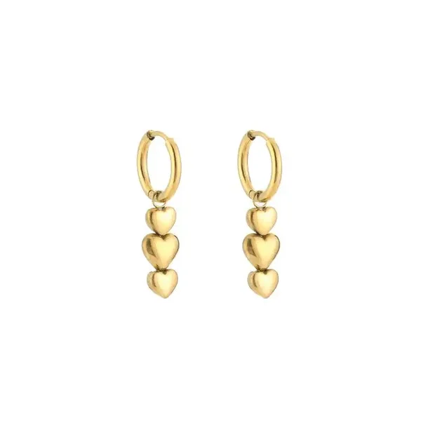 EARRINGS “3 HEARTS” ☆