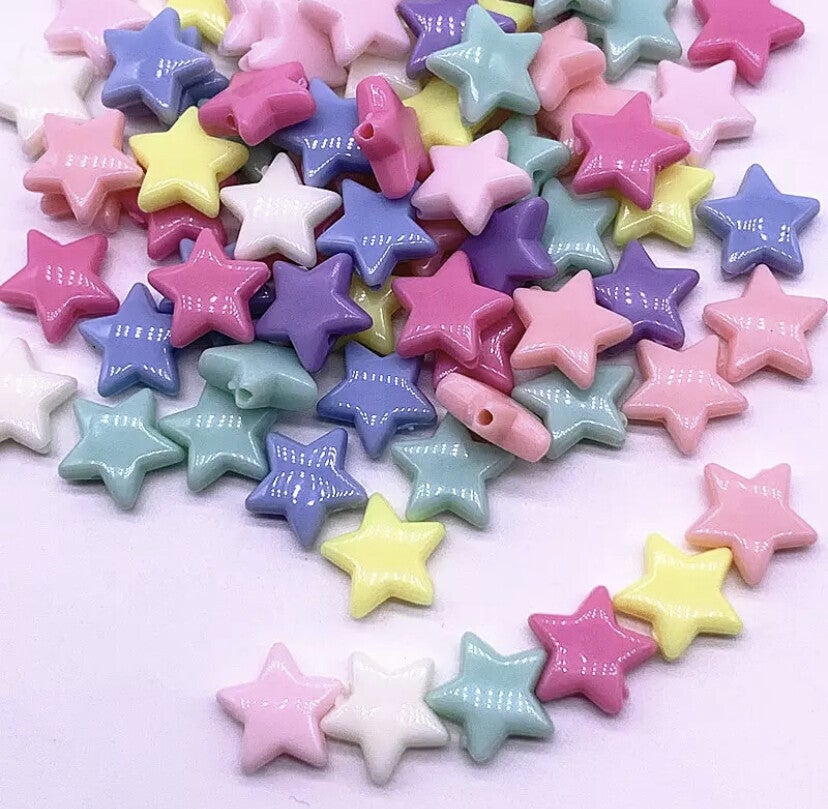 Acryl sterkralen pastel mix - 5 stuks