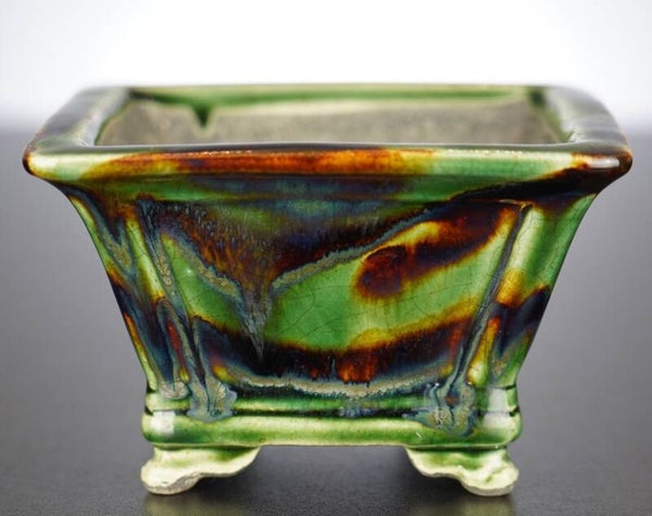 Bonsai Schale Satomi Terahata Tokoname Japan 13,5x13,5x8