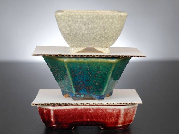 3er Set Bonsai Schale Koyo Tokoname Japan