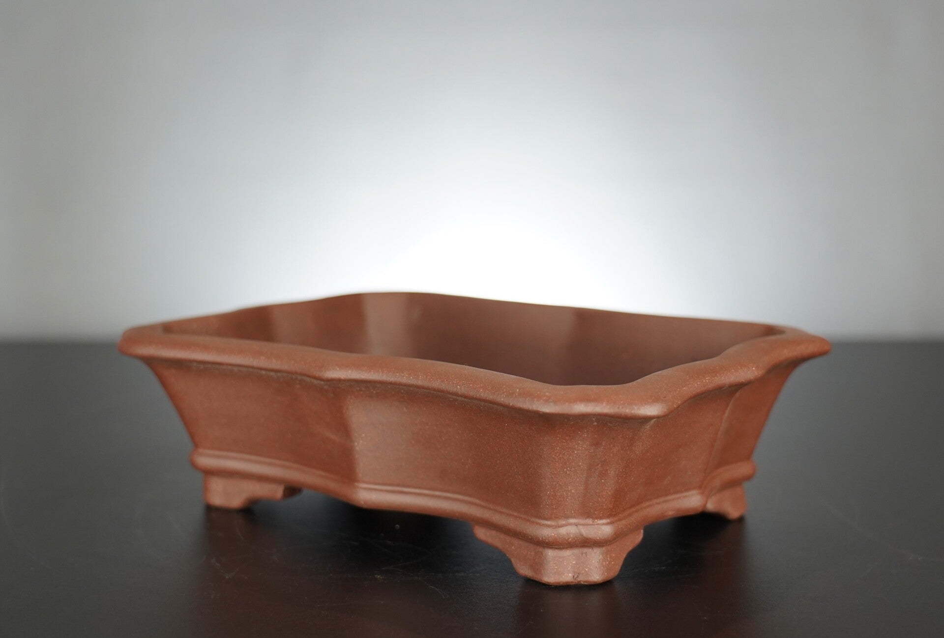 Bonsai Schale 6-eckig 18,5 Cm Bordeaux - Glasiert Mit Drainage | Perfekte  Bonsai Topf Keramik