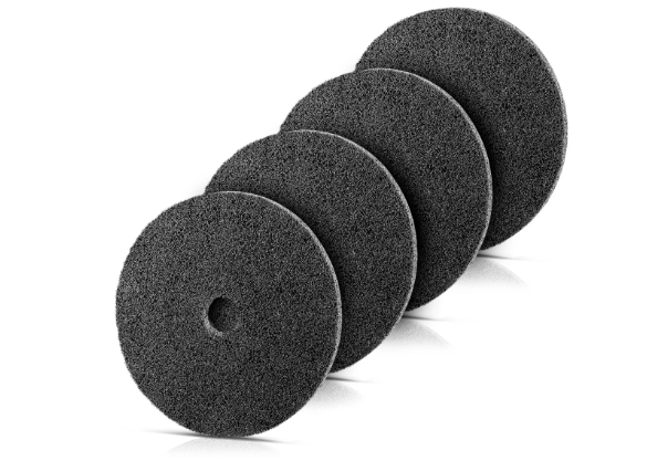 STAHLWERK Disque abrasif Vlies/Nylon en set de 4 pour un ponçage précis