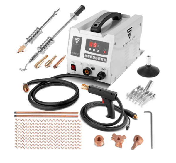 Débosseleur CBR-90 ST avec 3.000W et 230V Smart Repair Kit de débosselage / Lève-bosses / Soudeuse par points / Outil de débosselage / Pistolet de soudage pour la réparation professionnelle