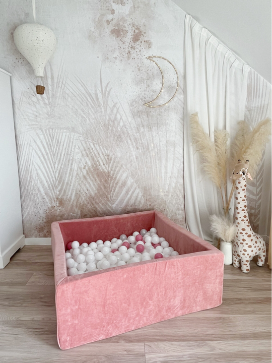 Ballenbak vierkant soft velvet roze